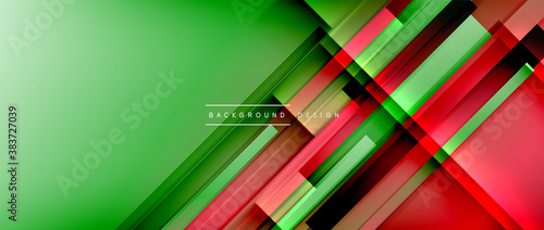 Dynamic lines on fluid color gradient. Trendy geometric abstract background for your text, logo or graphics