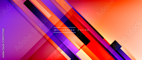 Dynamic lines on fluid color gradient. Trendy geometric abstract background for your text  logo or graphics