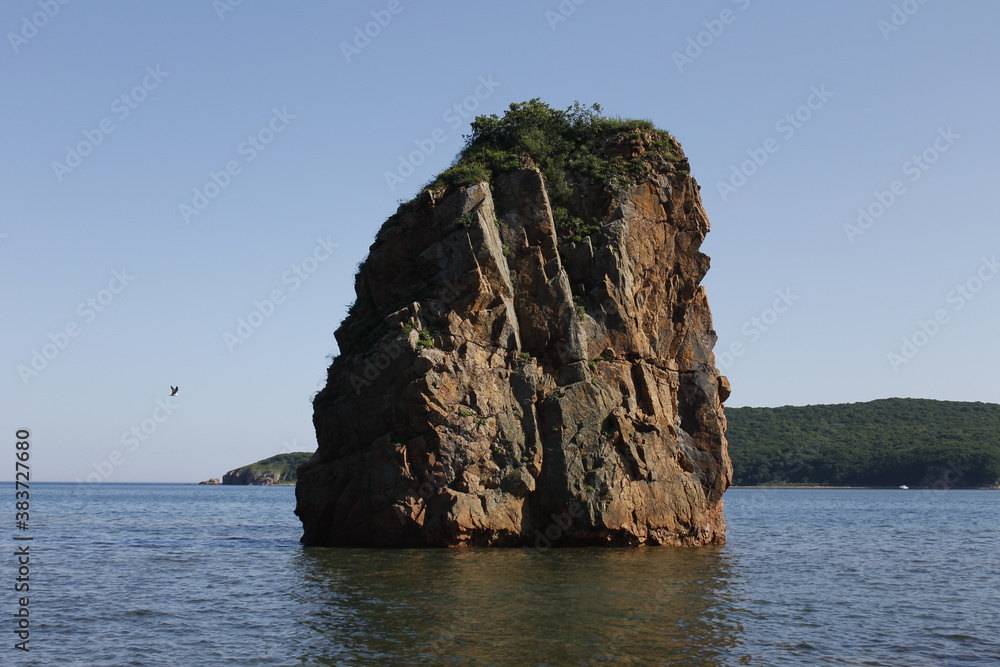 rock in the sea