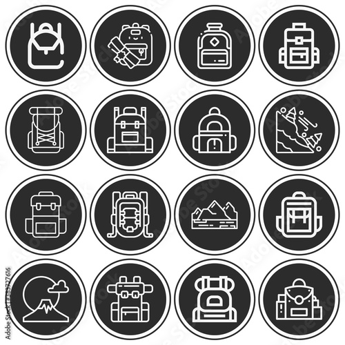 16 pack of maintains  lineal web icons set