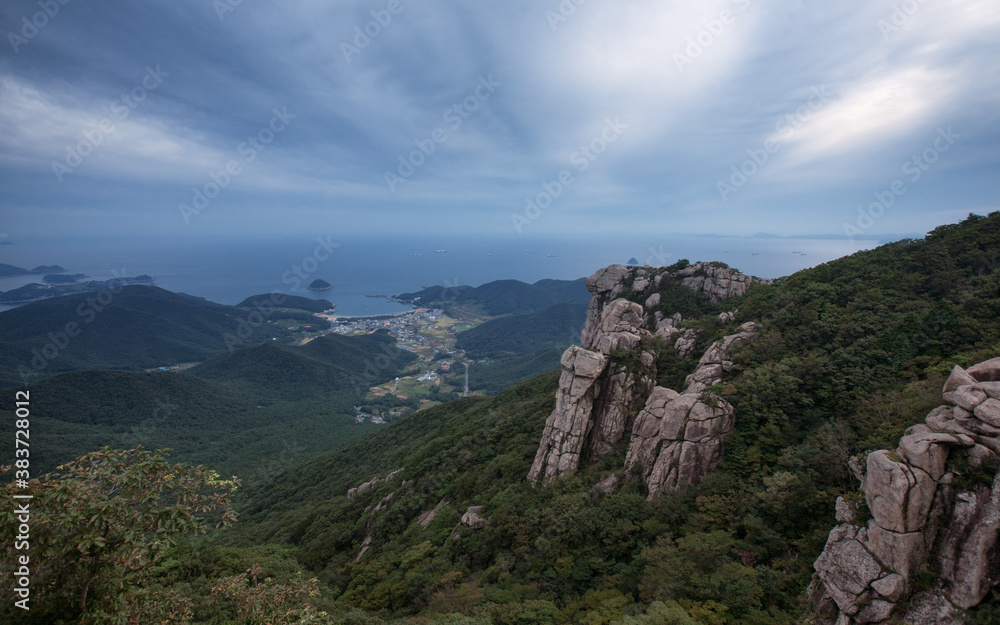 Ocean View from Geumsan Mountain (Namhae, South Korea)