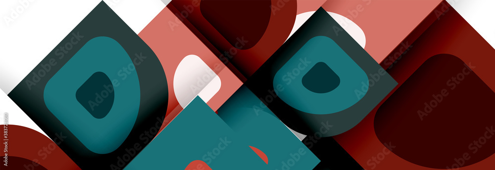 Set of vector modern geometric abstract backgrounds with repeating abstract round shapes patterns and shadow effects Set of vector modern geometric abstract backgrounds with repeating abstract round shapes patterns and shadow effects