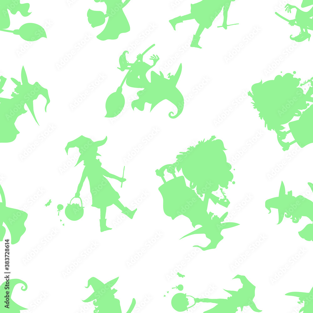 Halloween Wizard Seamless Pattern Background Halloween Wizard Seamless Pattern Background