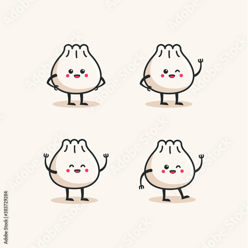 Set Cute Dumpling