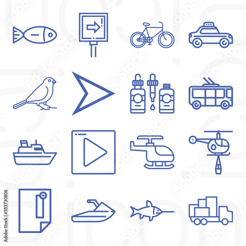 16 pack of privilege  lineal web icons set
