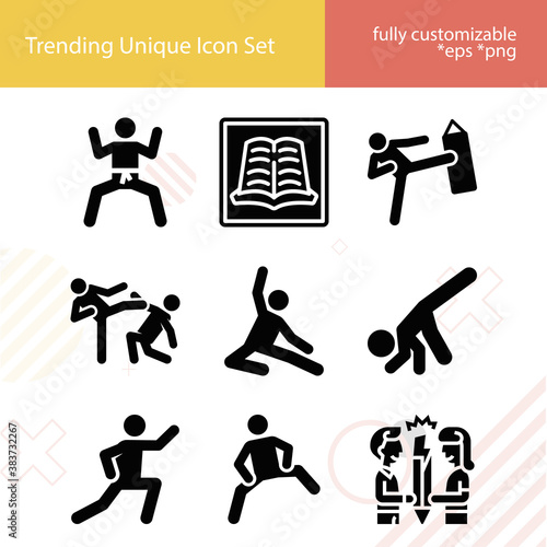 Simple set of literary related filled icons.