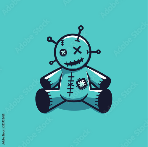 Cute Voodoo Doll Illustration