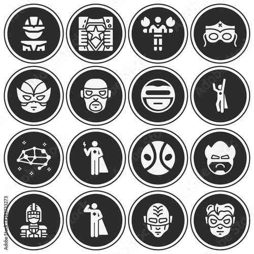 16 pack of virtues  filled web icons set