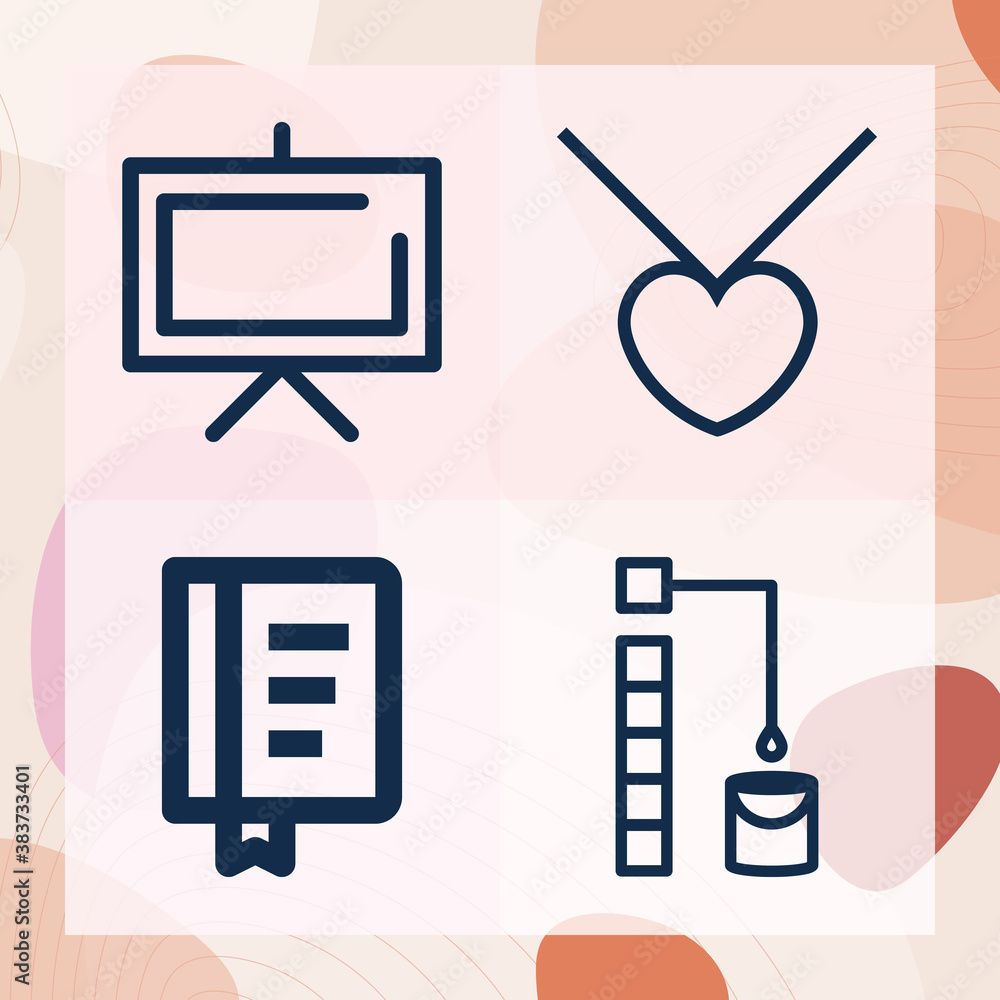 Simple set of introduction related lineal icons Simple set of introduction related lineal icons