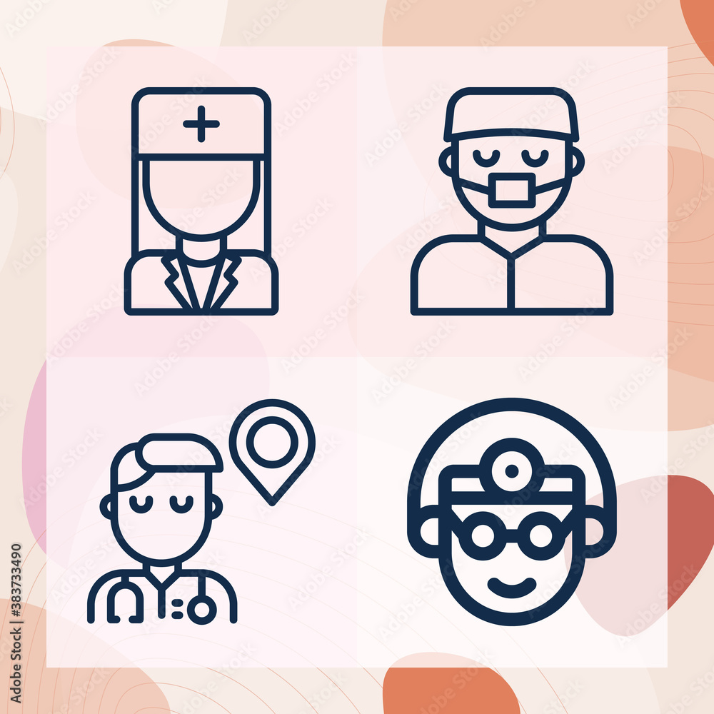 Simple set of prescription related lineal icons Simple set of prescription related lineal icons