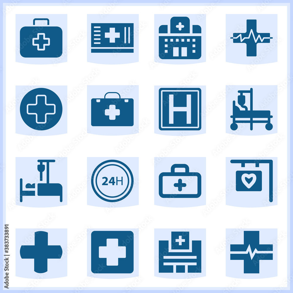 Mental institution related simple set. 16 filled Mental institution related simple set. 16 filled