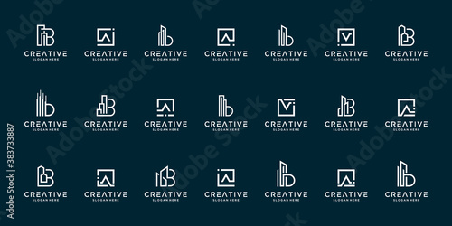 Set of building logo design template.