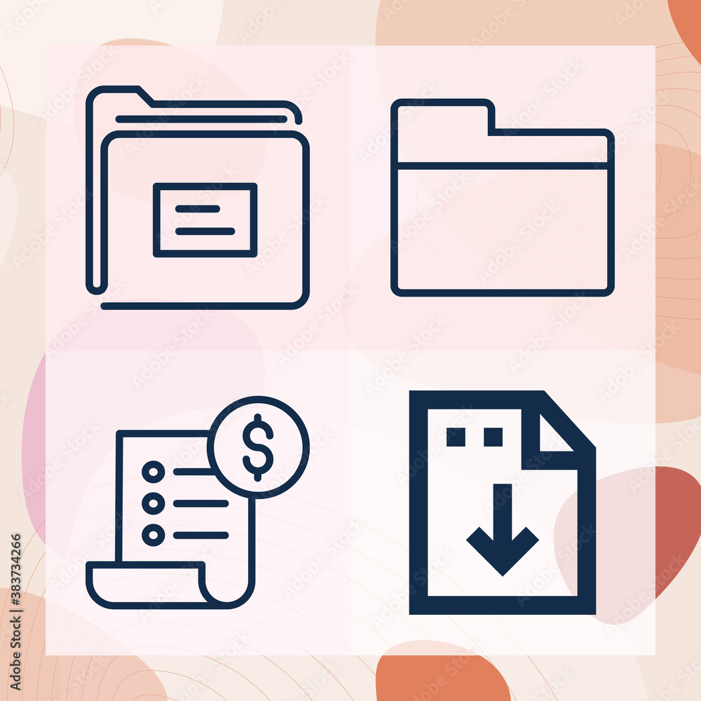Simple set of frameworks related lineal icons Simple set of frameworks related lineal icons