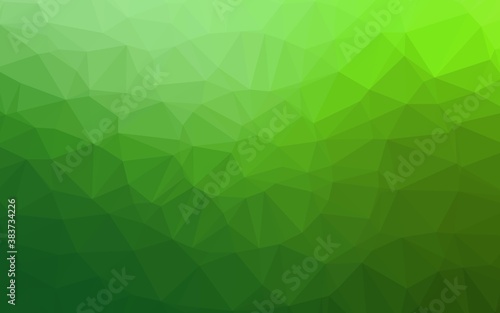Light Green vector abstract polygonal layout.