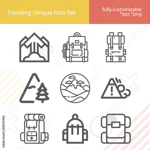 Simple set of exert related lineal icons.