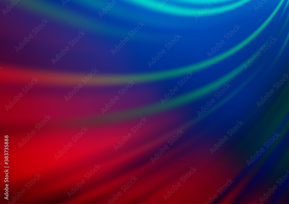 Fototapeta premium Dark Blue, Red vector blurred and colored background.