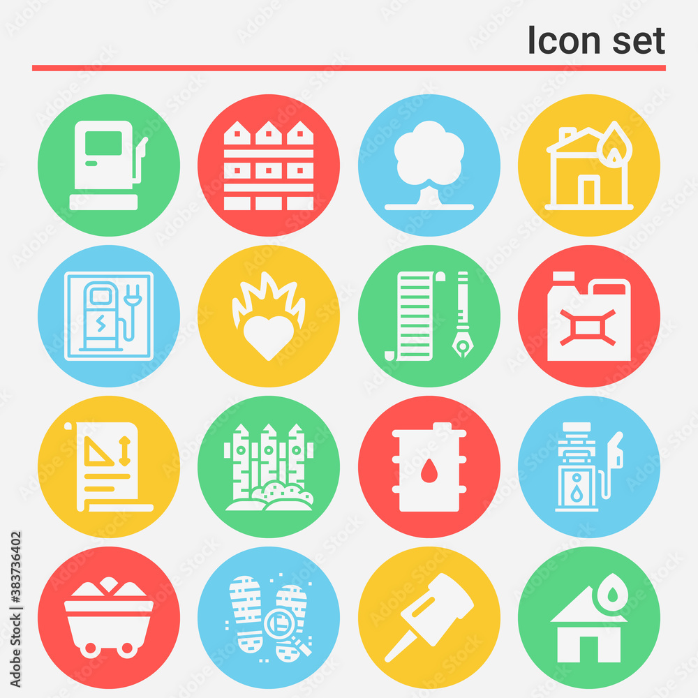 16 pack of charcoal filled web icons set 16 pack of charcoal filled web icons set