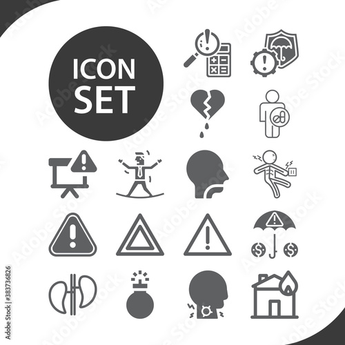 Simple set of bleeding related filled icons.