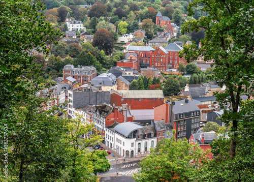 Aerial view of city Spa in Belgium. photo