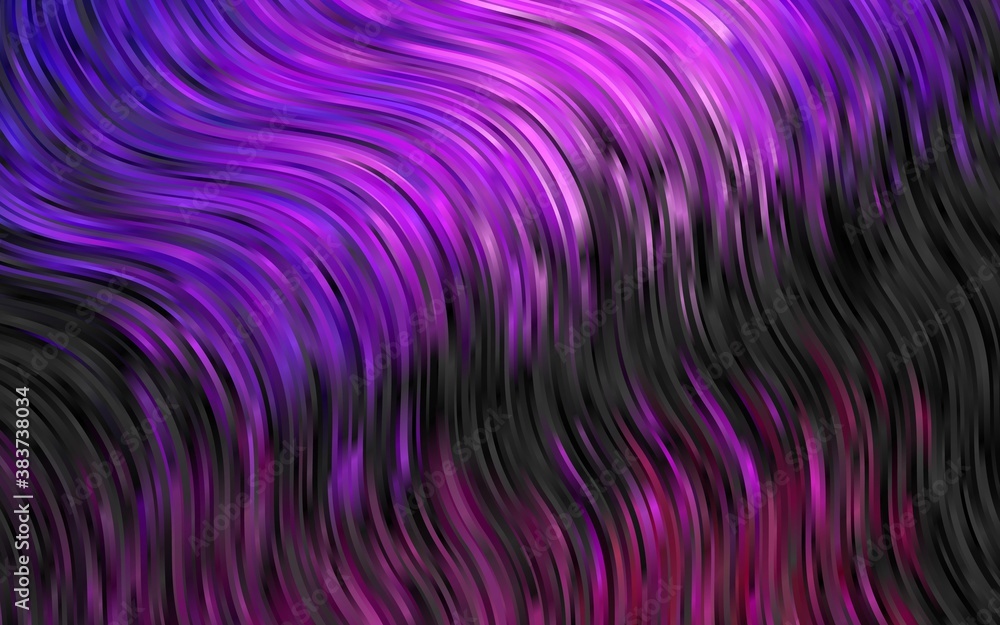 Obraz premium Dark Purple vector pattern with bubble shapes.