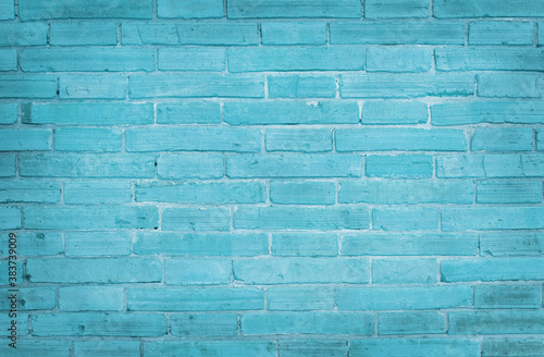 Vintage light blue brick wall texture background, Pattern of pastel color slate stone for design art work.