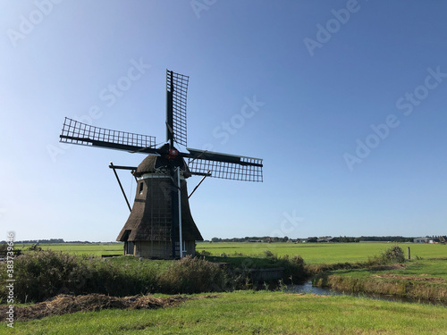 Frisian landscape with windmill