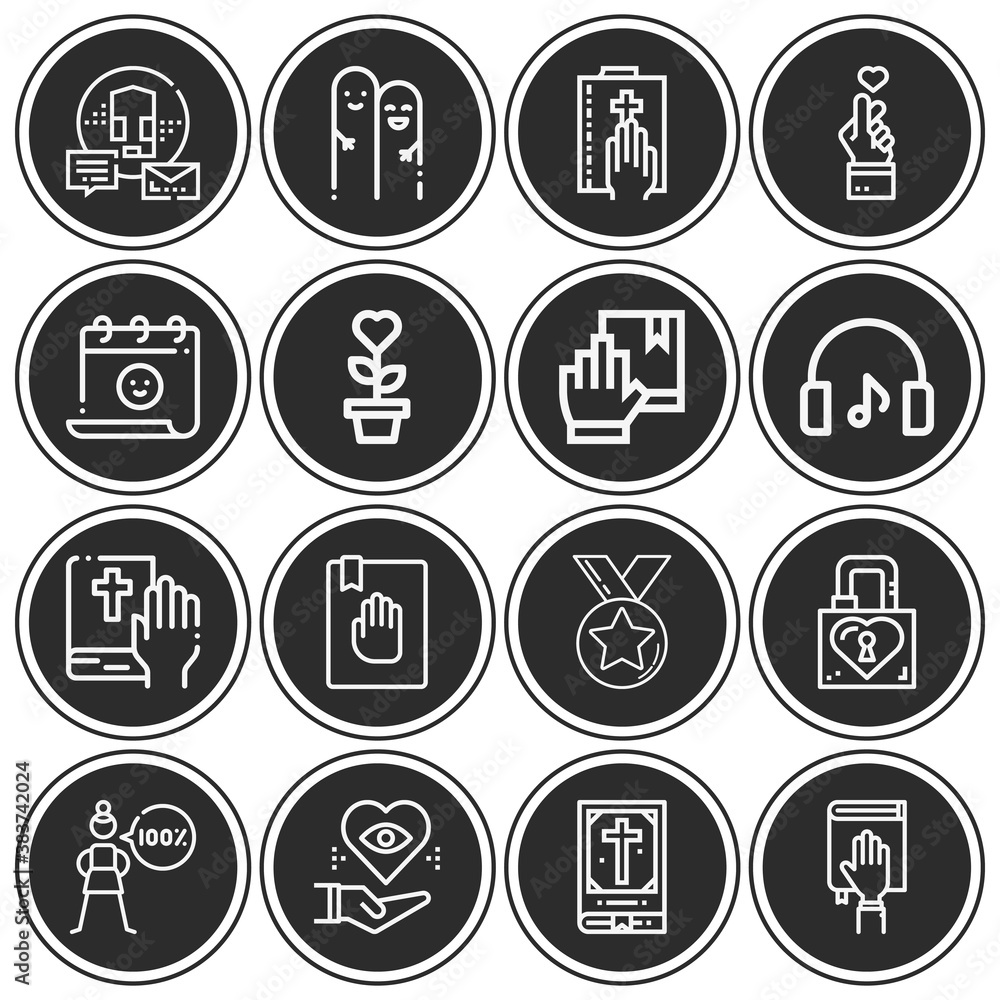 16 pack of loyalty lineal web icons set 16 pack of loyalty lineal web icons set