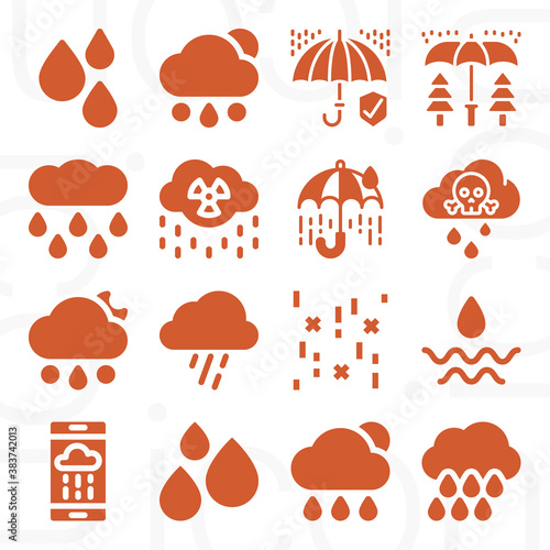 16 pack of chronological sequence  filled web icons set