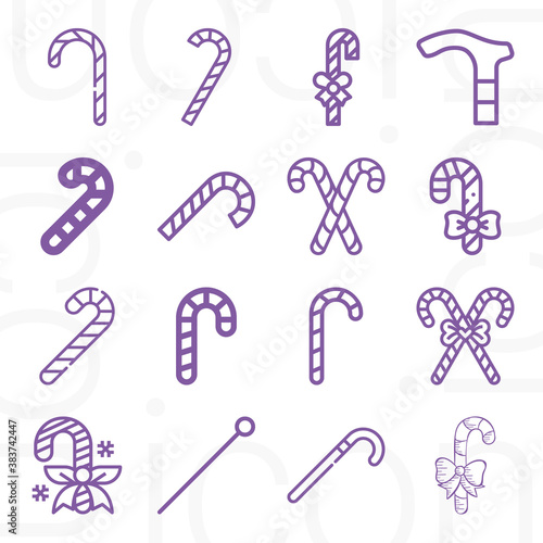 16 pack of beat up  lineal web icons set