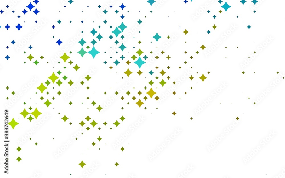 Light Blue, Yellow vector template with sky stars. Light Blue, Yellow vector template with sky stars.