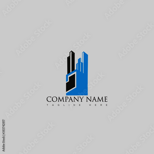 Real estate invest logo and finance house. real estate logo design.