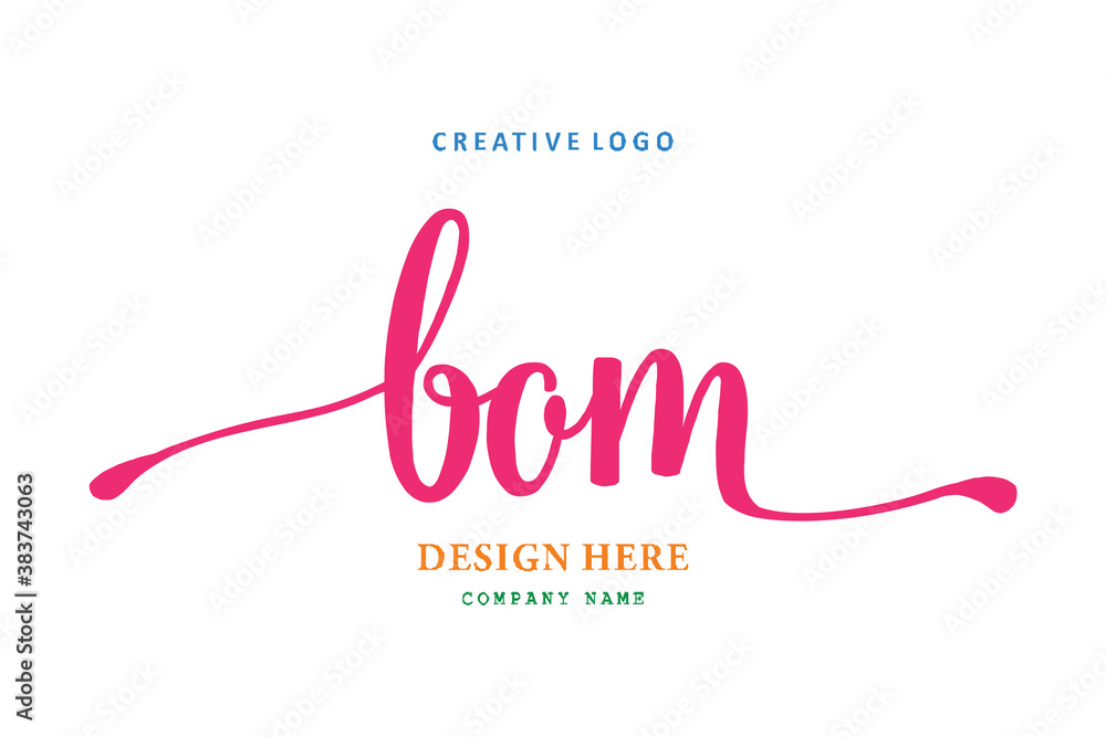 pharmacy logo composition of the letter BOM is simple, easy to understand and authoritative pharmacy logo composition of the letter BOM is simple, easy to understand and authoritative