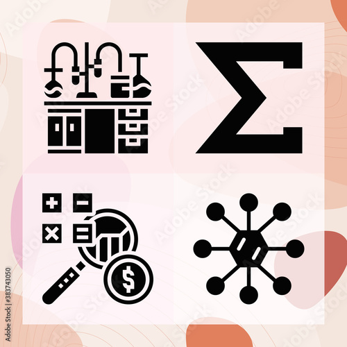 Simple set of samples related filled icons