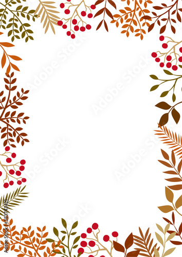 秋の落ち葉フレーム