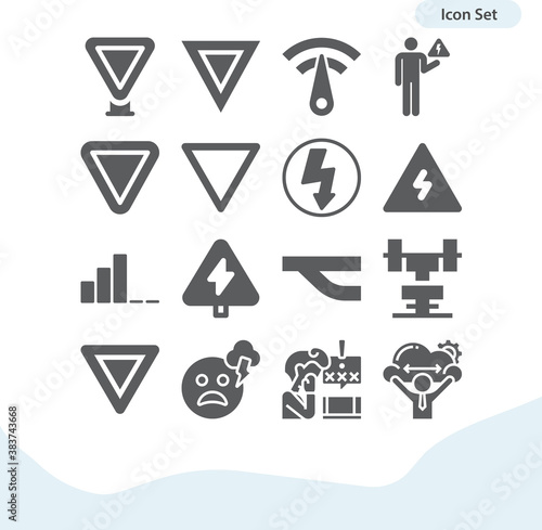 Simple set of tensile related filled icons.