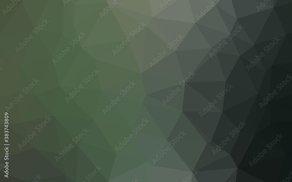 Dark Green vector abstract mosaic backdrop. Dark Green vector abstract mosaic backdrop.