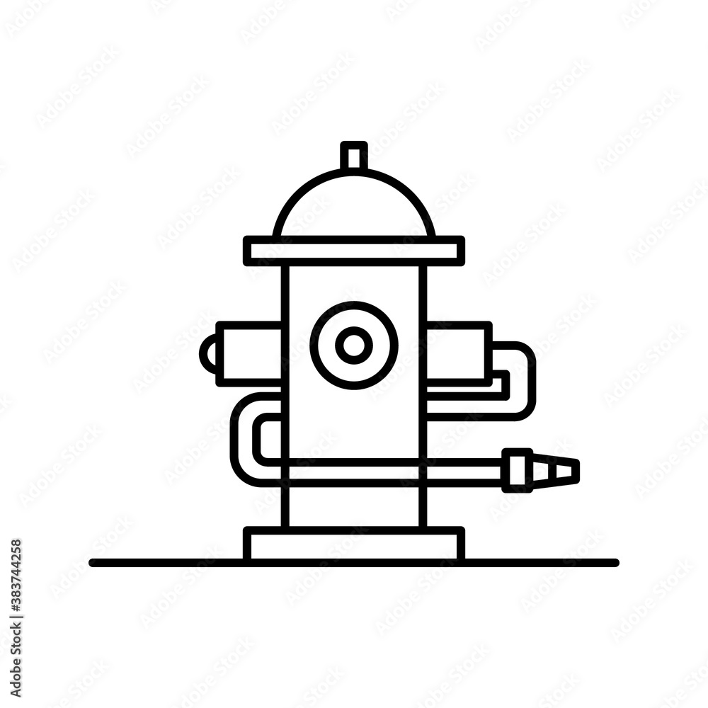 Fire hydrant icon. Black, minimalist icon isolated on white background. Fire hydrant simple silhouette. Web site page and mobile app design vector element Fire hydrant icon. Black, minimalist icon isolated on white background. Fire hydrant simple silhouette. Web site page and mobile app design vector element