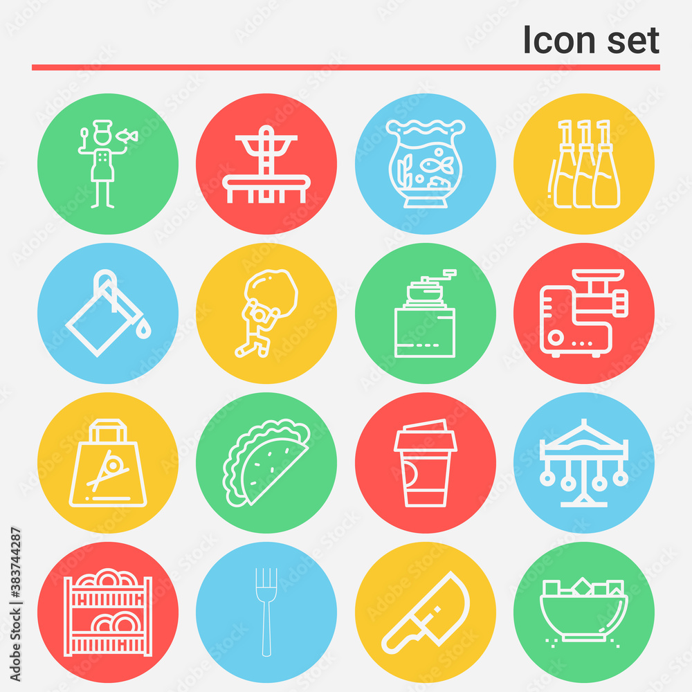 16 pack of spoon lineal web icons set 16 pack of spoon lineal web icons set