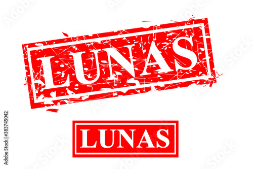 Vector 2 Style of Rubber Stamp, Lunas, Paid in Indonesia Language