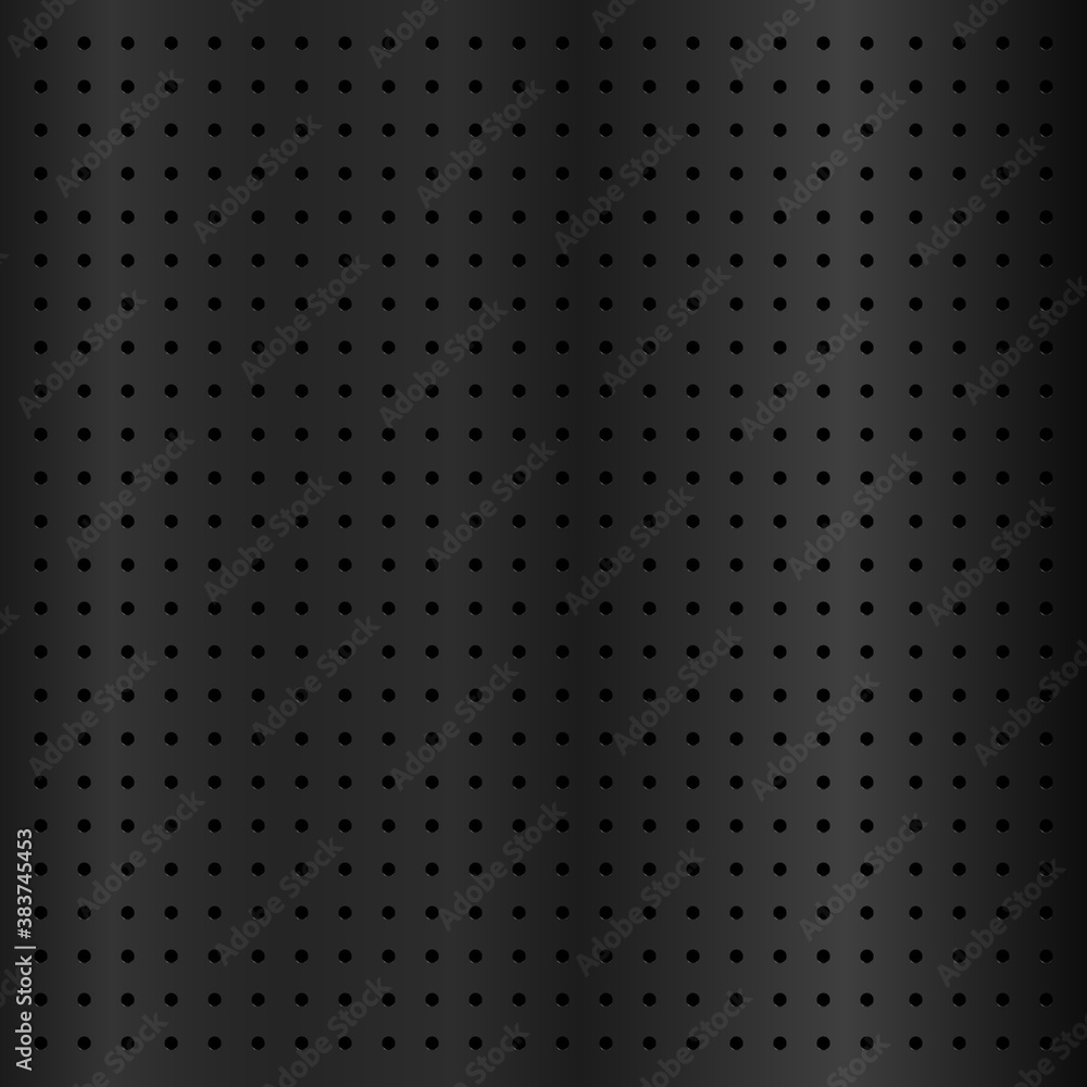 Black metallic peg board perforated texture background material with round holes pattern board vector illustration. Wall structure for working tools. Black metallic peg board perforated texture background material with round holes pattern board vector illustration. Wall structure for working tools.