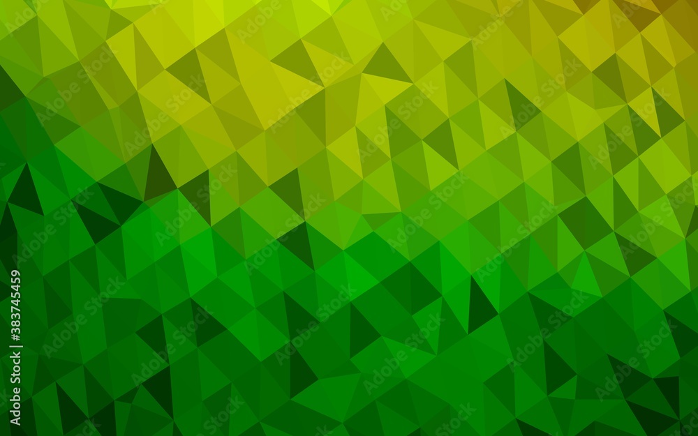 Light Green vector low poly cover. Light Green vector low poly cover.