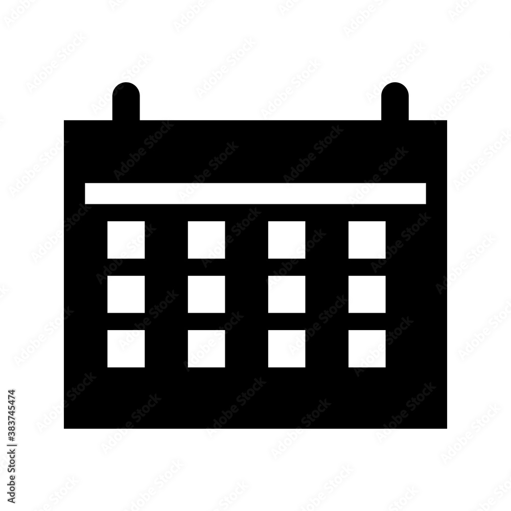 Calendar vector icon on white background Calendar vector icon on white background