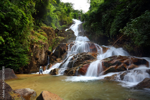 Ecotourism at Krathing Waterfall Khao Khitchakut, Chantaburi, Thailand photo