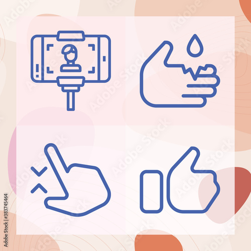 Simple set of occupied related lineal icons