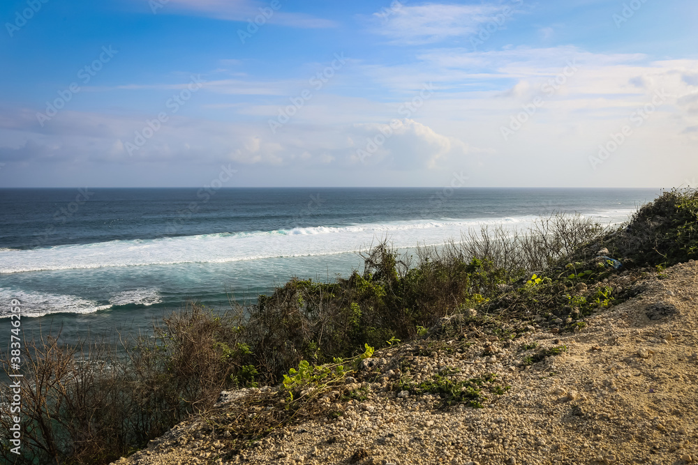 A wide angle shot at Pandawa Beach, Bali