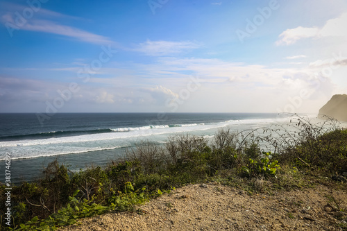 A wide angle shot at Pandawa Beach, Bali