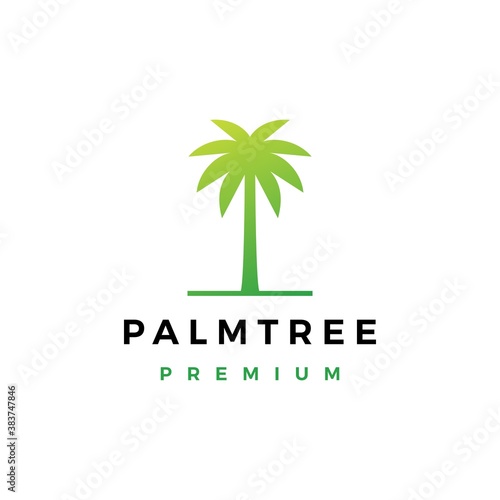 palm tree logo vector icon illustration