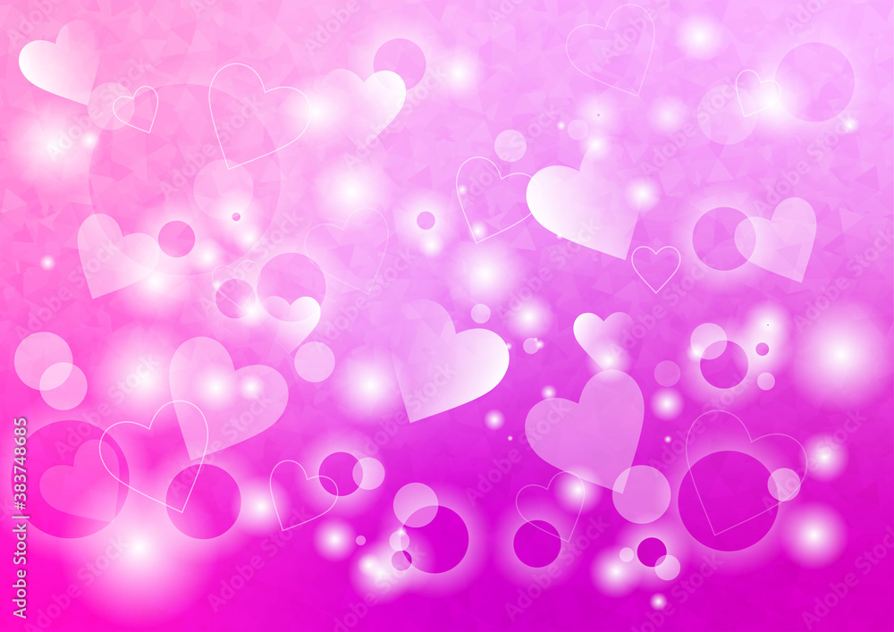 ピンク かわいい キラキラ ハート 背景 壁紙 Stock Illustration Adobe Stock