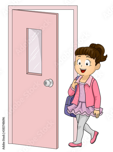 Kid Girl Ballet Class Door ...