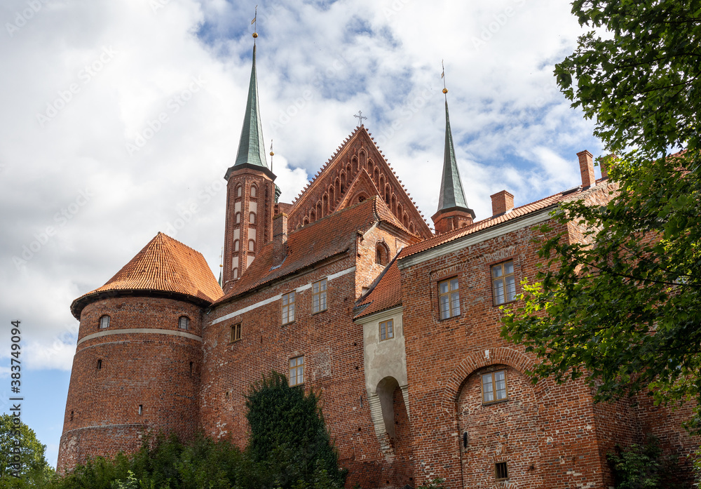 Fototapeta premium Frombork Cathedral hill, a place where he worked Copernicus. Poland